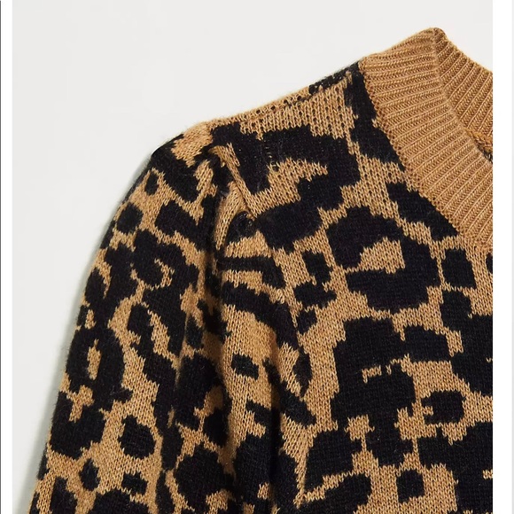 Leopard Animal Knit Sweater - XXS Petite - Picture 2 of 6